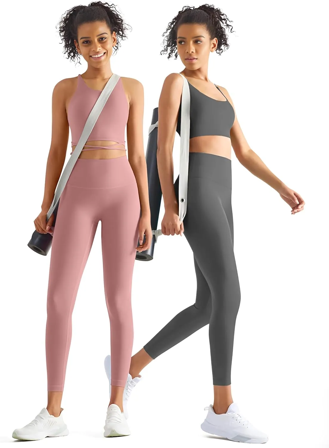 3 Pack Leggings with Pockets for Women,Butt Lift High Waisted Tummy Control Workout Yoga Pants Reg & Plus Size