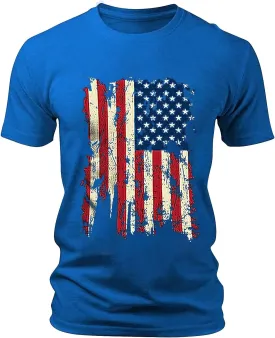 4th of July Flag T-Shirt Independence Day Patriotic Shirt Funny Shirt Short Sleeve Tshirt Independence Day Swim