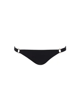 Bari Black Ridges Bikini Bottom