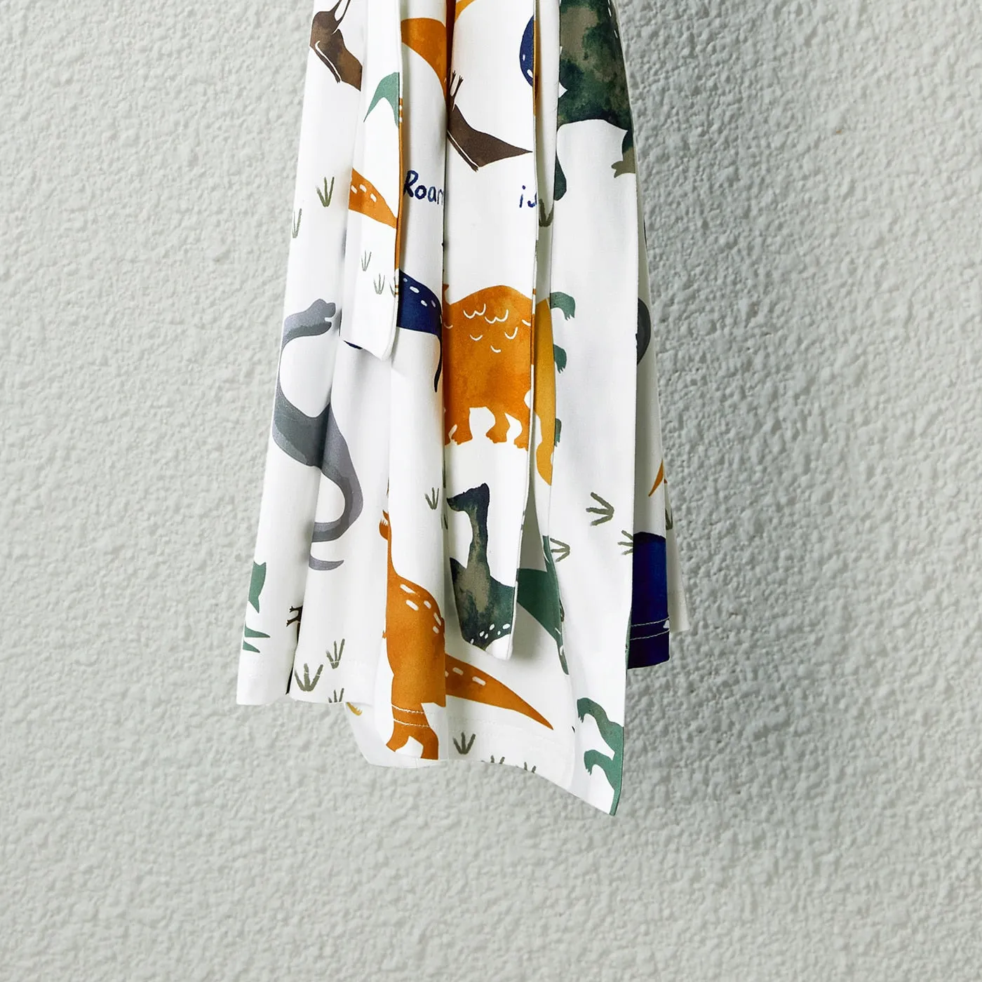 Family Matching Set Allover Half-sleeve Belted Robe and Swaddle Blanket or Cotton Short-sleeve Sets