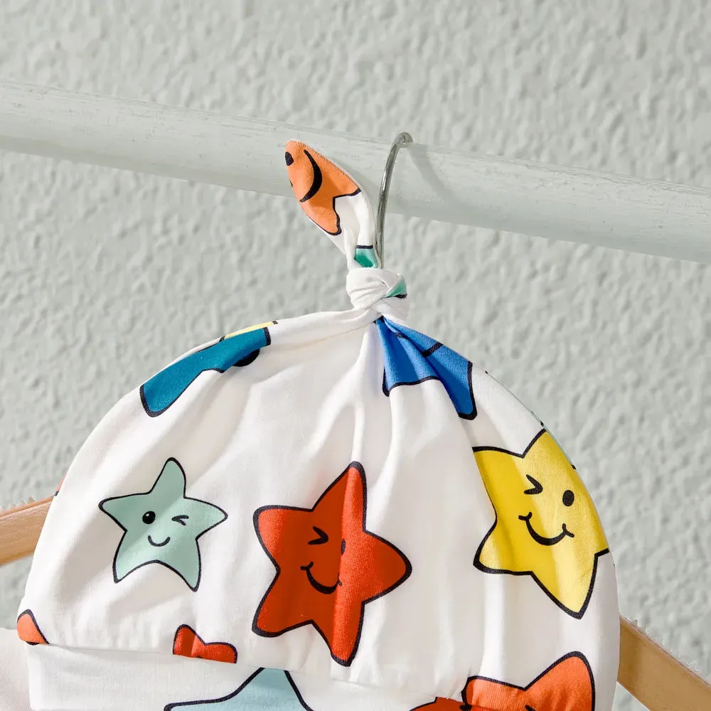 Family Matching Set Allover Half-sleeve Belted Robe and Swaddle Blanket or Cotton Short-sleeve Sets