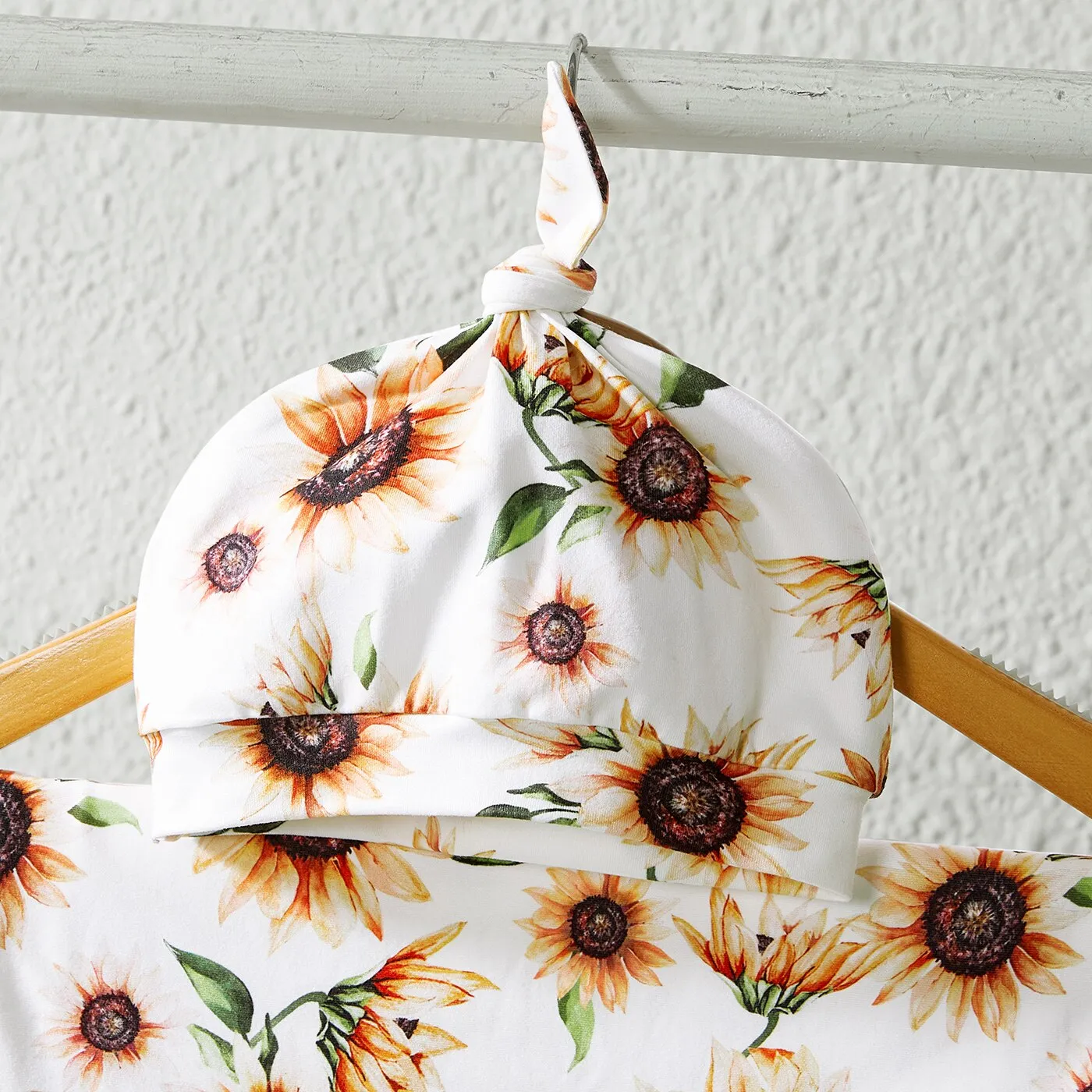 Family Matching Set Allover Half-sleeve Belted Robe and Swaddle Blanket or Cotton Short-sleeve Sets