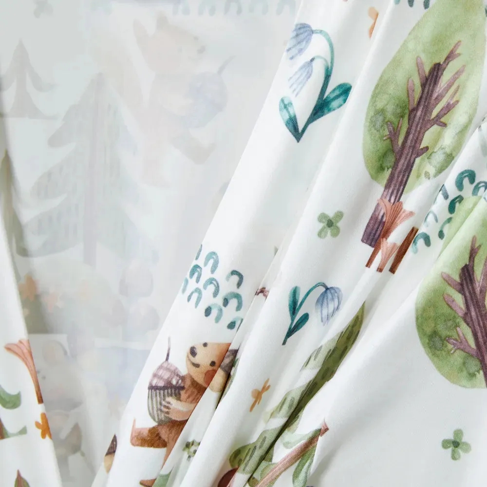 Family Matching Set Allover Half-sleeve Belted Robe and Swaddle Blanket or Cotton Short-sleeve Sets