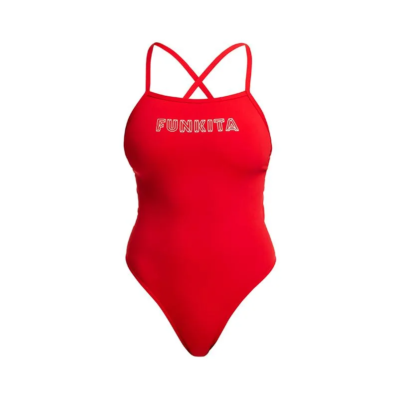 FUNKITA Plain Colour Tie Me Tight One Piece Swimsuit
