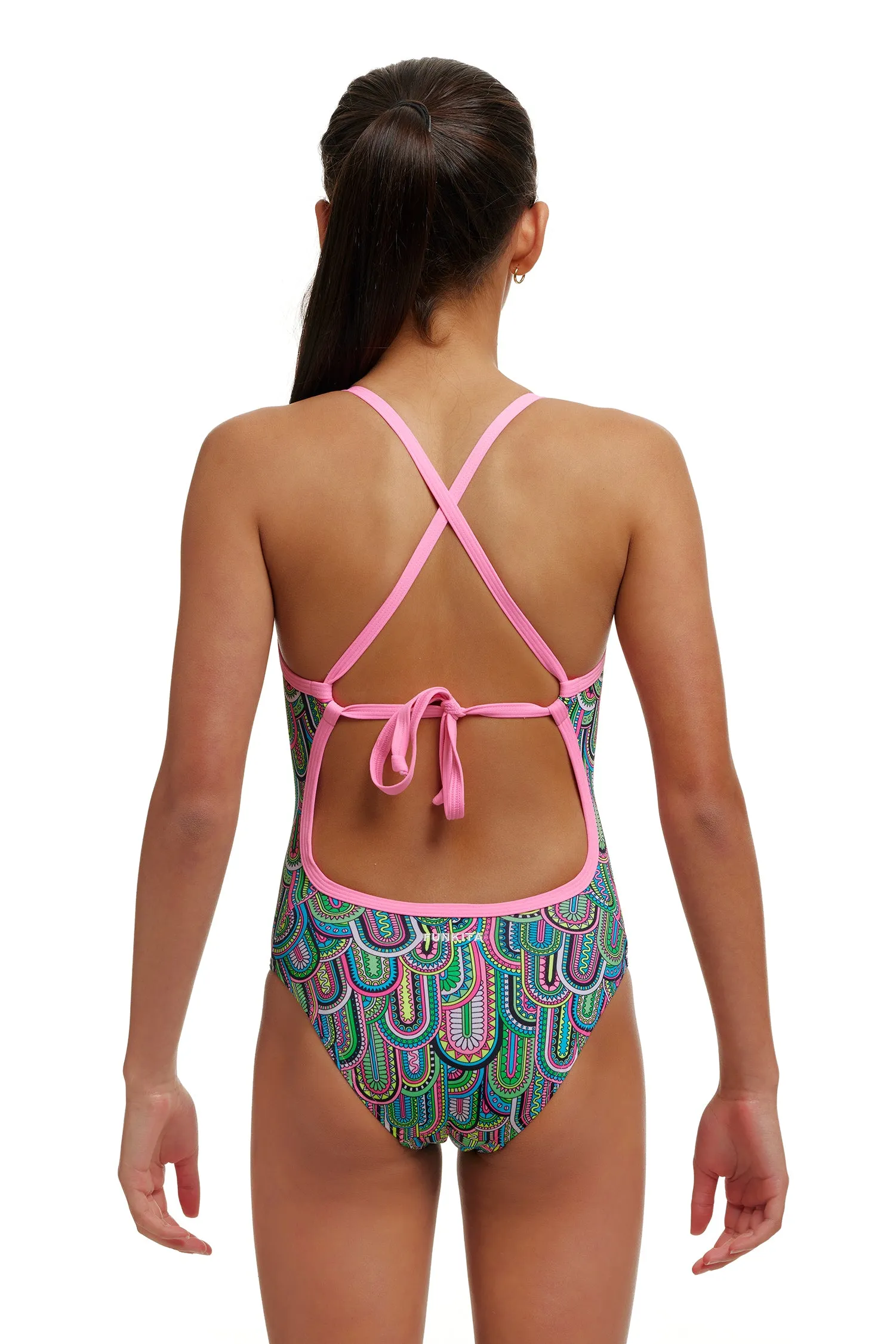 Funkita Spring Flight Girls Tie Me Tight One Piece Swimsuit