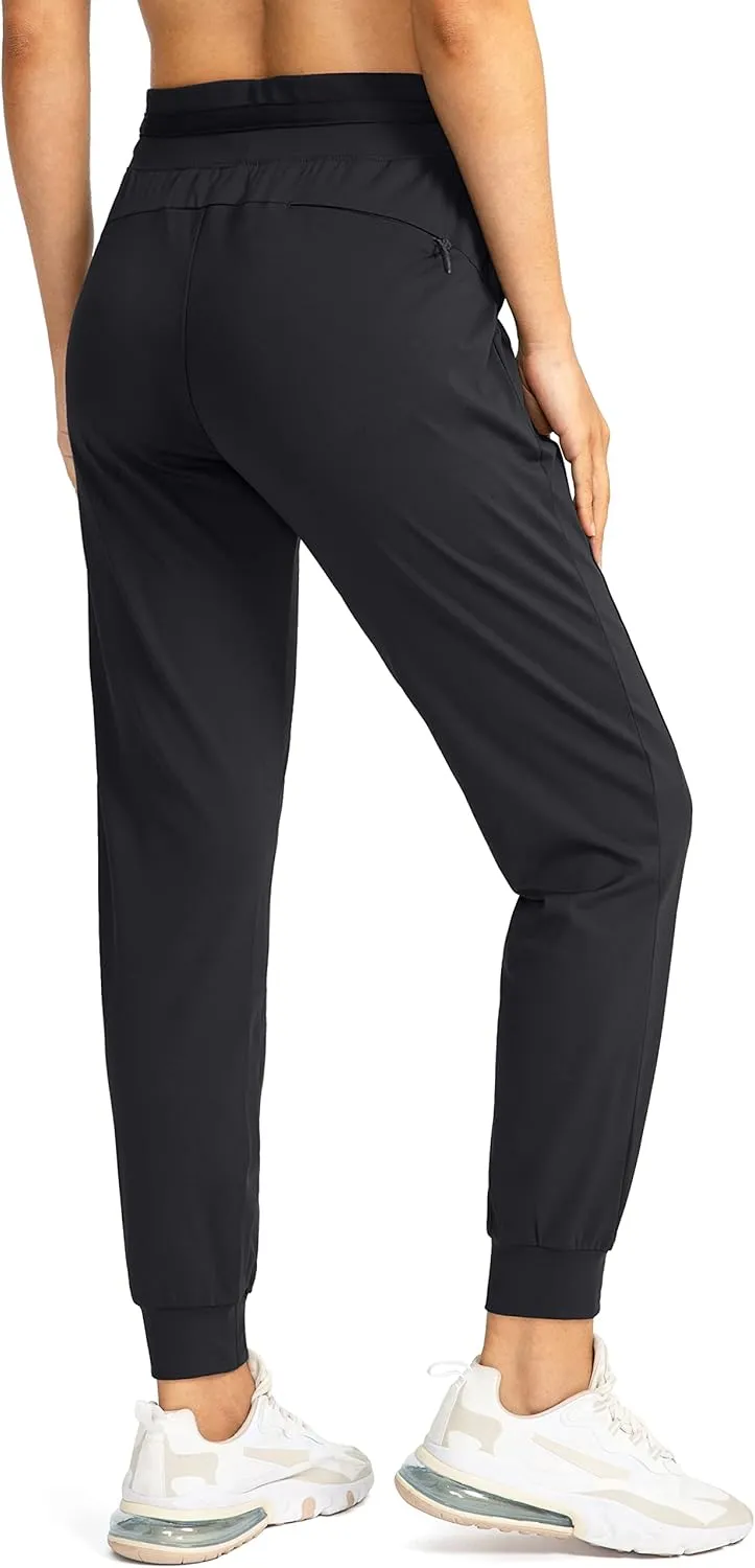 G Gradual Women's Joggers Pants with Zipper Pockets High Waisted Athletic Tapered Sweatpants for Women Workout Lounge