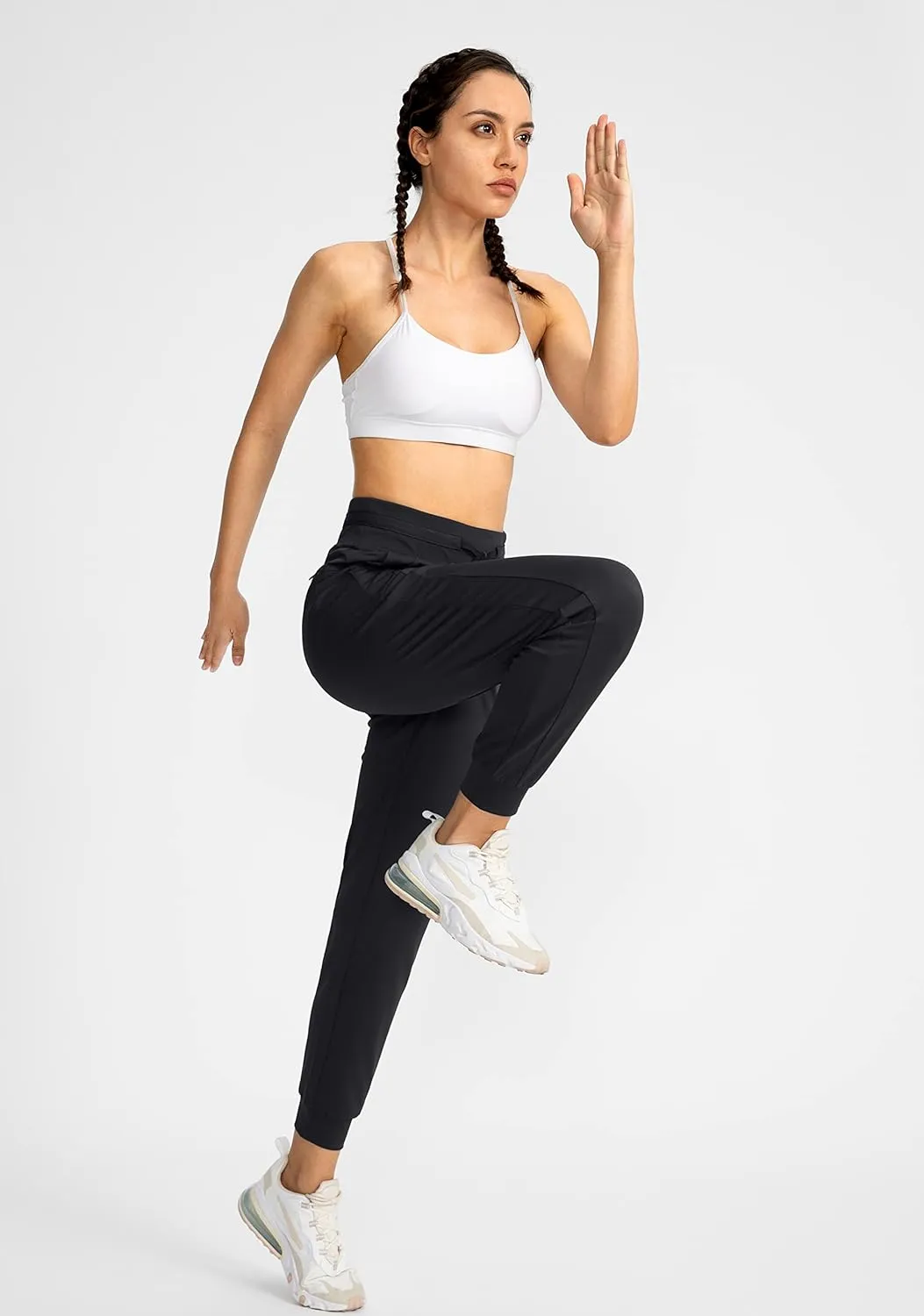 G Gradual Women's Joggers Pants with Zipper Pockets High Waisted Athletic Tapered Sweatpants for Women Workout Lounge