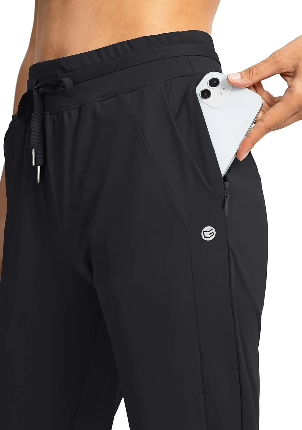 G Gradual Women's Joggers Pants with Zipper Pockets High Waisted Athletic Tapered Sweatpants for Women Workout Lounge