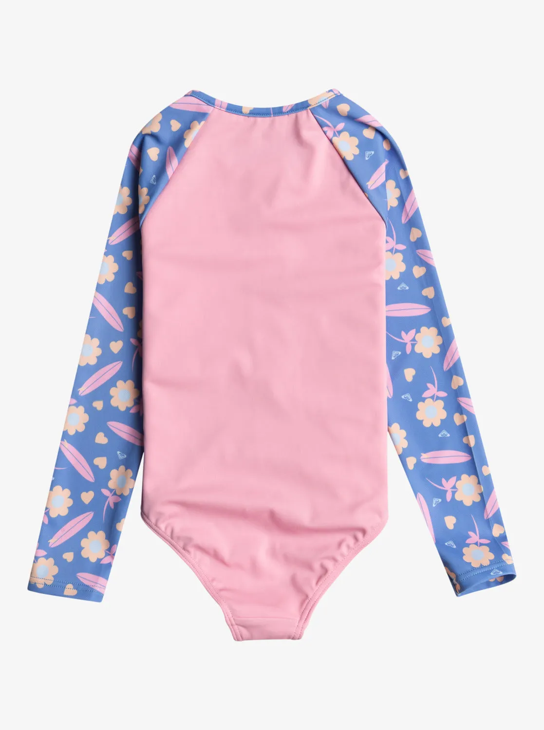Girls 2-7 Lorem Long-Sleeve Front-Zip Swimsuit - Ultramarine Lorem