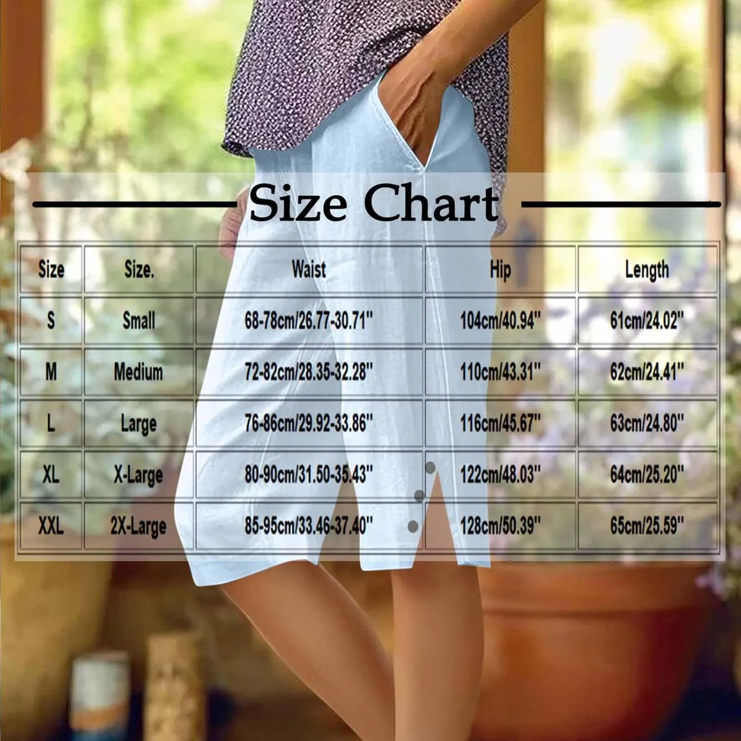 Linen Shorts for Women Knee Length Bermuda Short Loose Fit Elastic Waist Casual Summer Capri Pants with Pockets