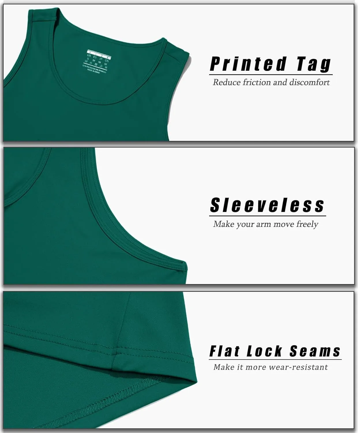 MAGCOMSEN Men's UPF 50  Tank Top Quick Dry Summer Workout Muscle Sleeveless Shirts for Swim Beach Bodybuilding