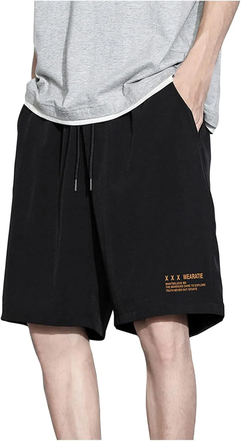 Men's Athletic Shorts with Pockets Quick Dry Plus Size Gym Running Workout Lightweight Casual Activewear Trunks
