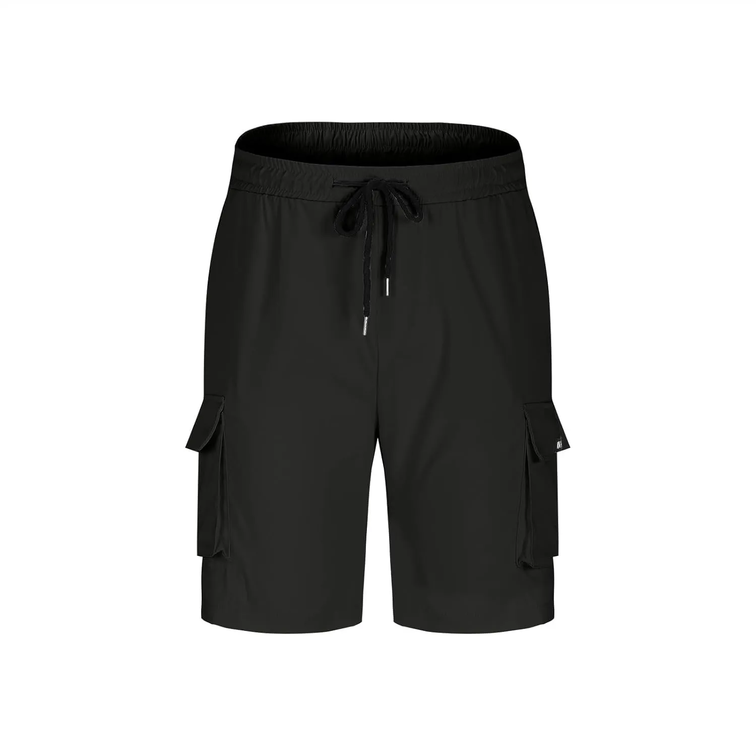 Men's Fashion Athletic Cargo Shorts Elastic Waist Quick-Dry Moisture-Wicking Workout Fitness Hiking Short Pants