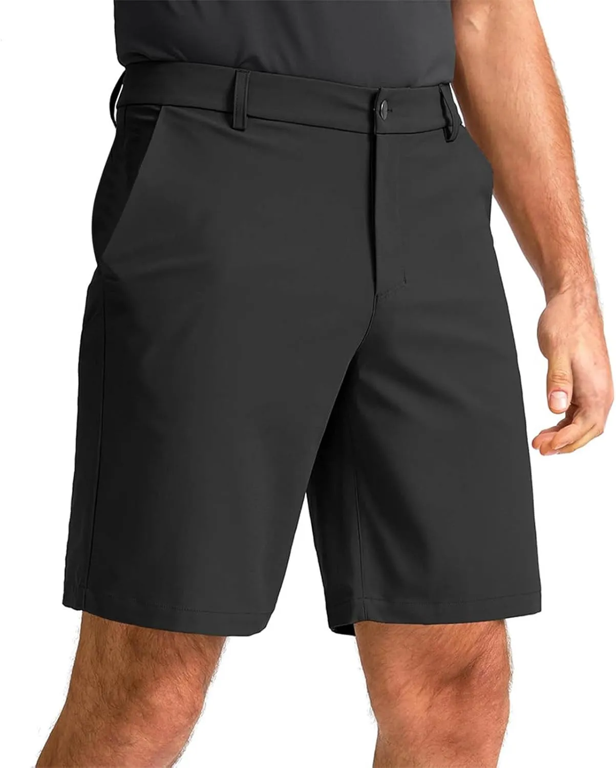 Men's Golf Dress Shorts Flat Front Hybrid 7 Inch Shorts Lightweight Quick Dry Chino Casual Short Pants with Pockets