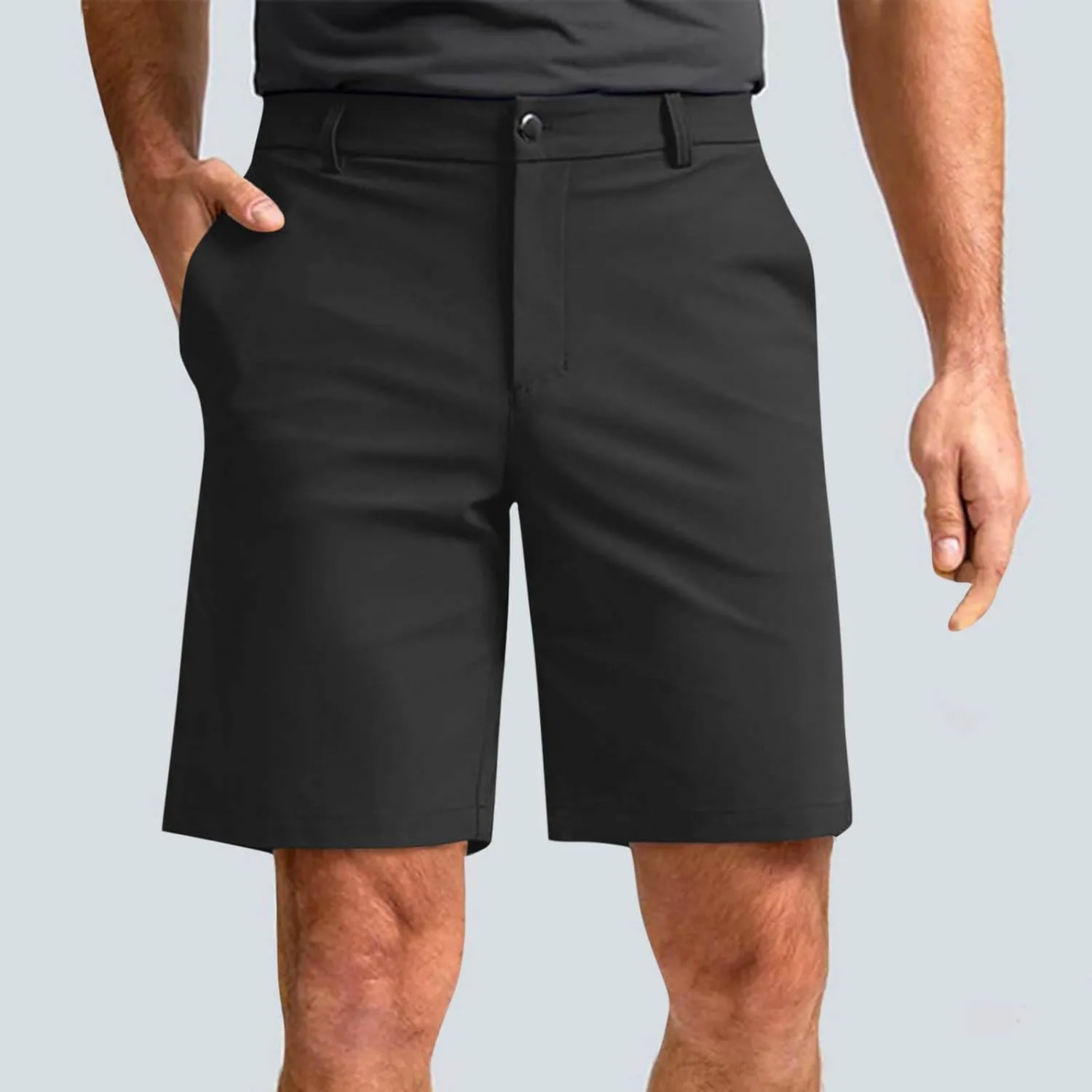 Men's Golf Dress Shorts Flat Front Hybrid 7 Inch Shorts Lightweight Quick Dry Chino Casual Short Pants with Pockets