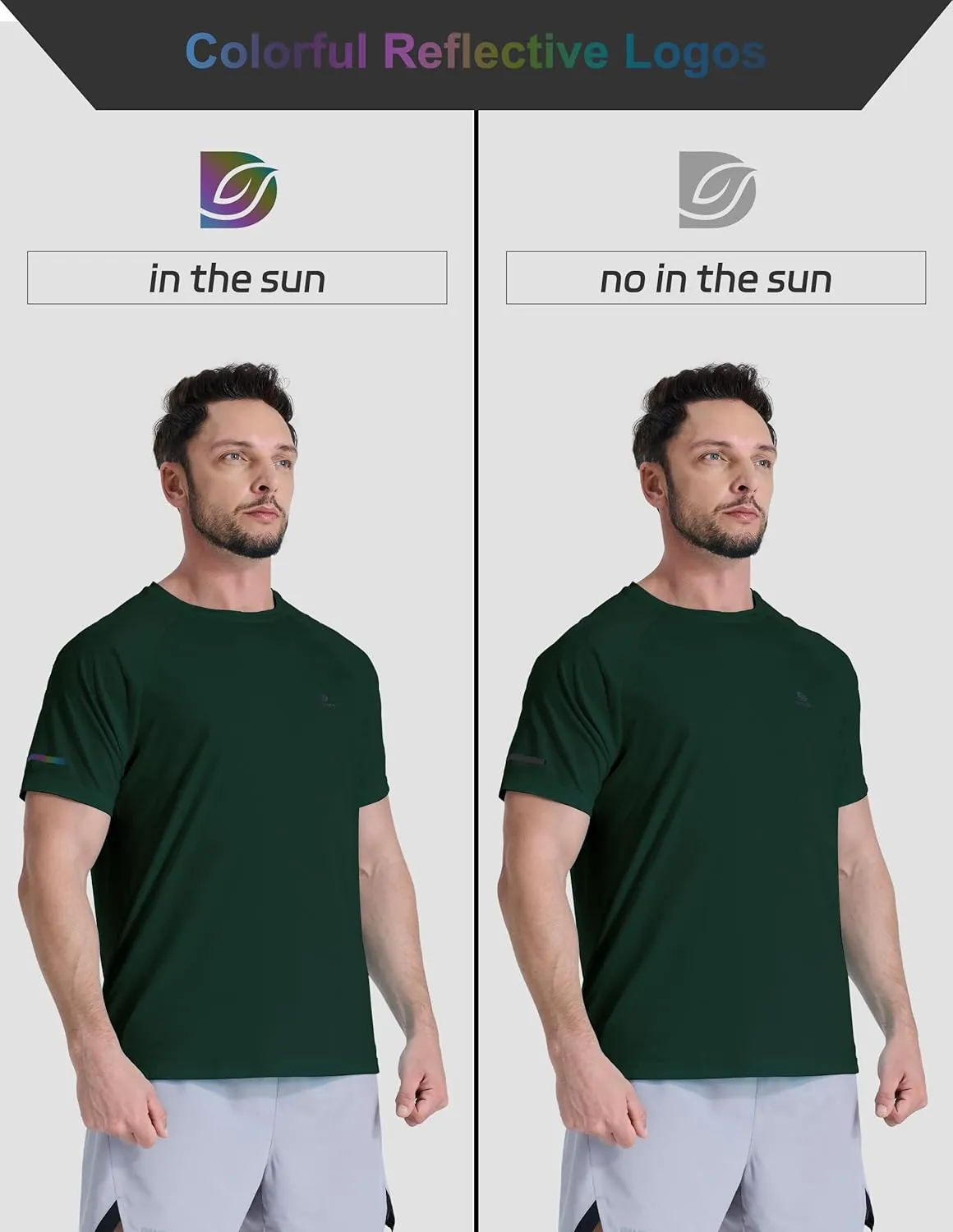 Men's Summer Short Sleeve Shirts Quick Dry Workout Lightweight T-Shirts Gym Running Swim Athletic Shirt