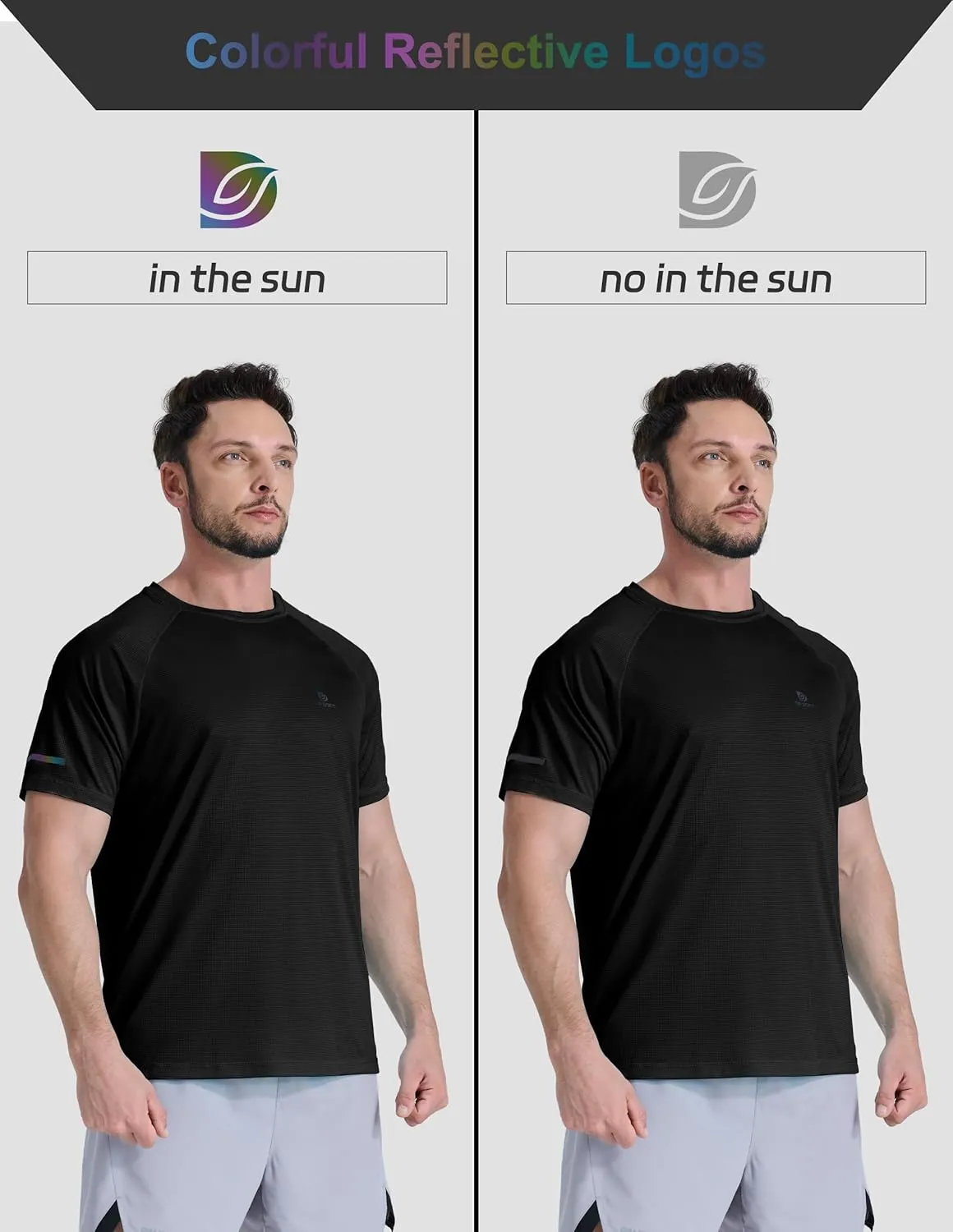 Men's Summer Short Sleeve Shirts Quick Dry Workout Lightweight T-Shirts Gym Running Swim Athletic Shirt