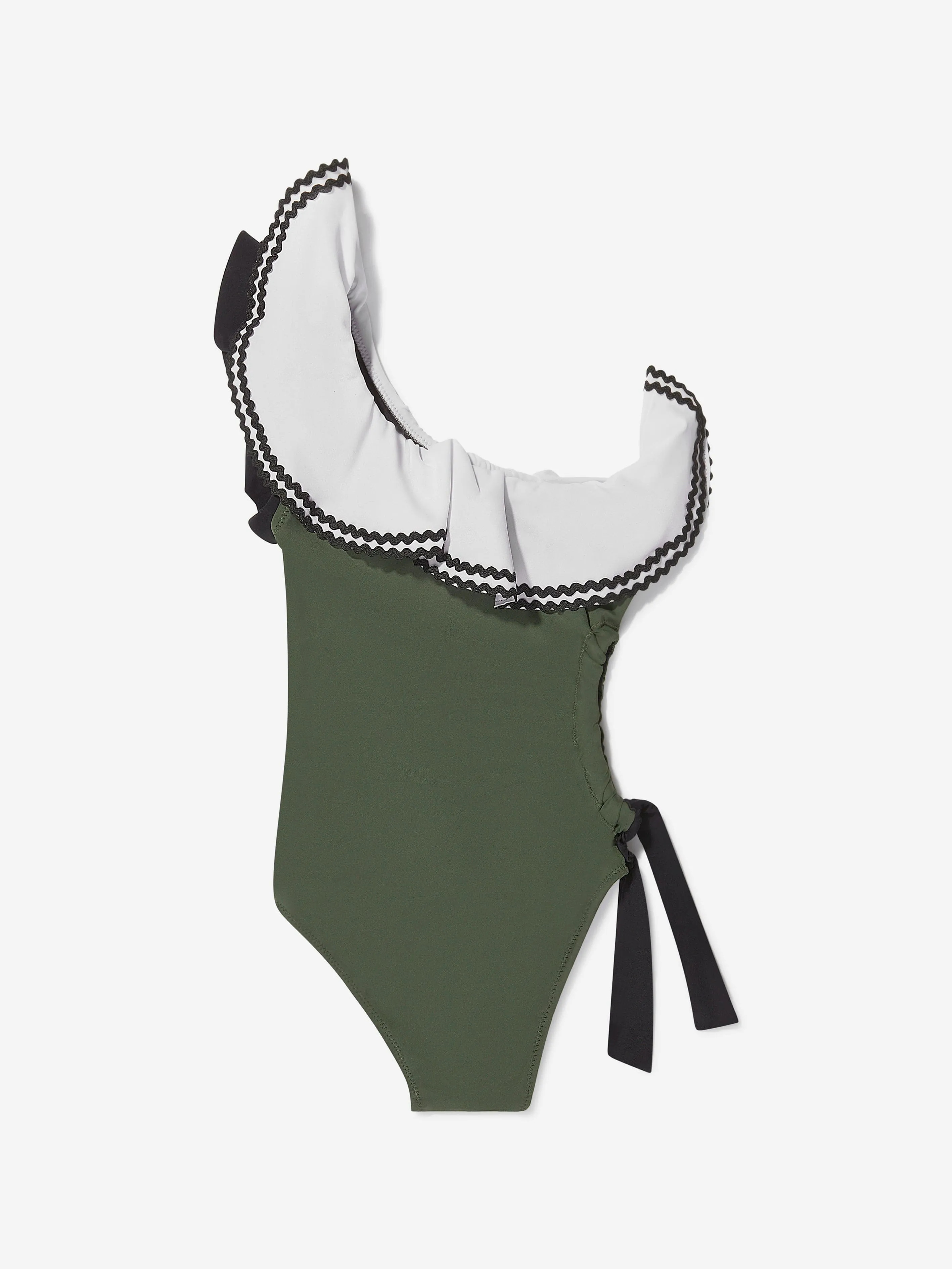 Nessi Byrd Girls One Shoulder Jade Swimsuit (UV50 Sun Protection)