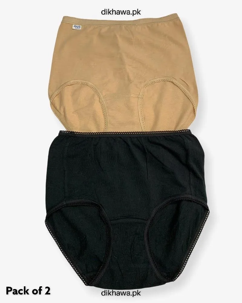 Pack of 2 Imported Stocklot Branded Cotton Panty Stretchable Cotton Lace Panty 2021
