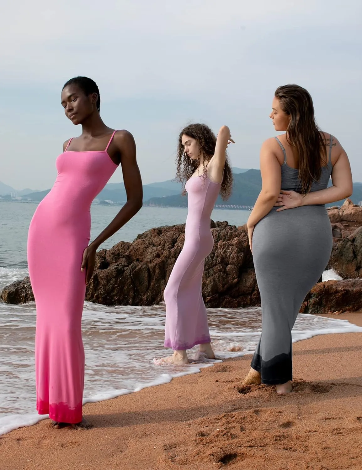 PUMIEY Women's Slip Maxi Dress Sexy Ribbed Bodycon Dresses Long Dress