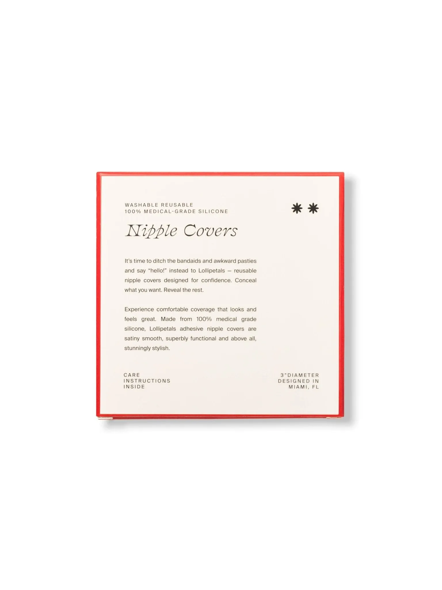 Reusable Nipple Covers - Red Poppy