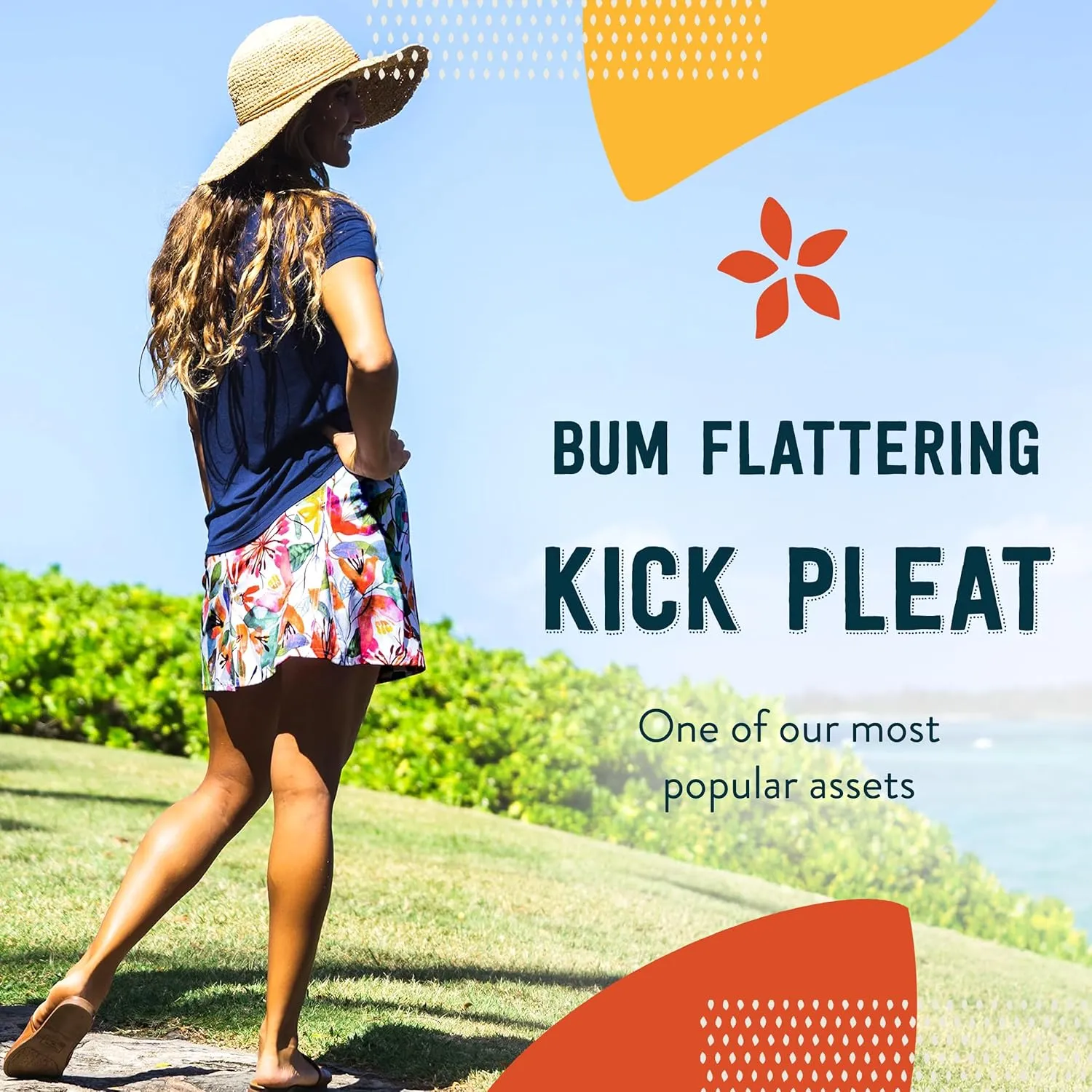 RipSkirt Hawaii Length 1 - Wrap Skirt for Women - Quick Dry Swim Cover-Up with Side Pocket - Lightweight for Beach & Travel