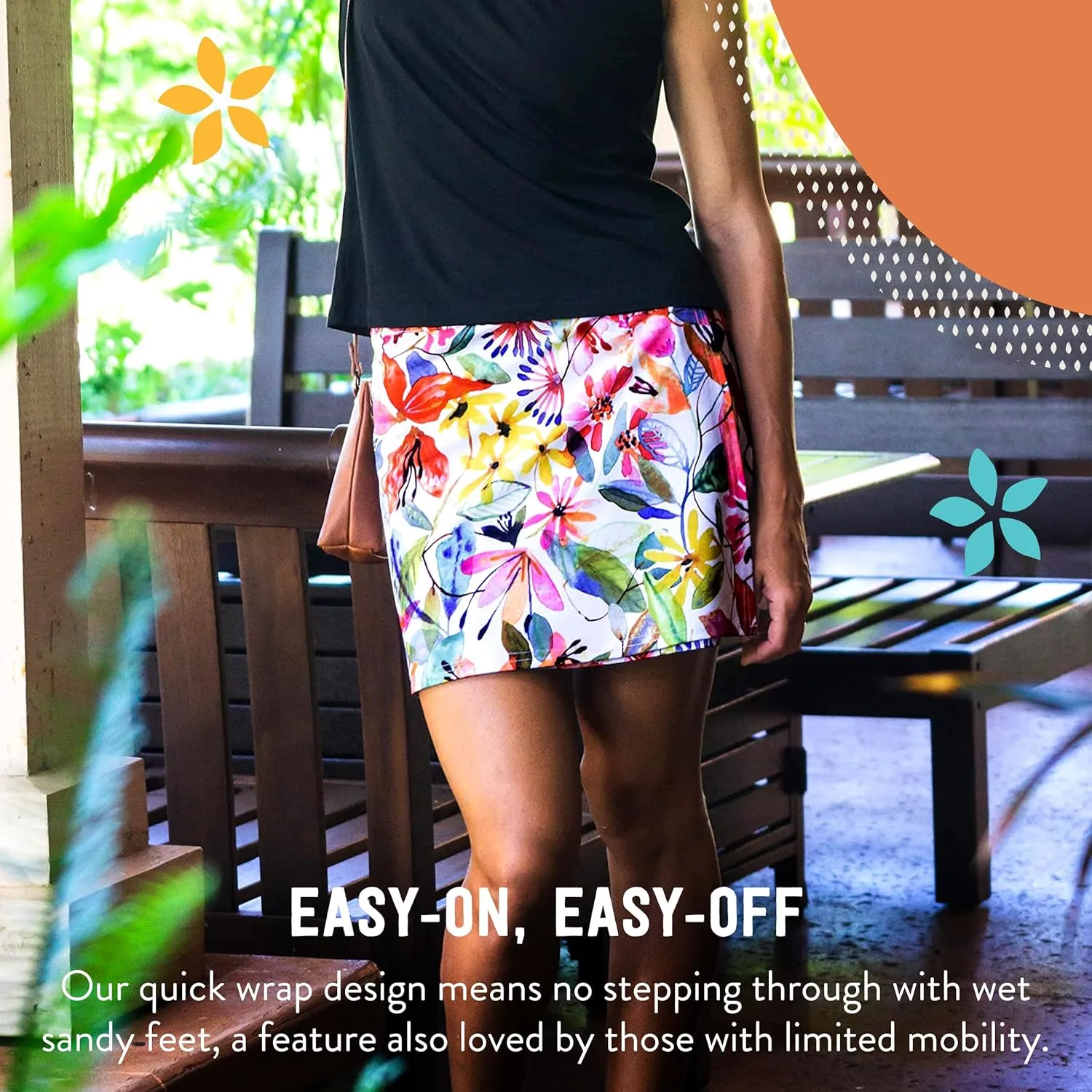RipSkirt Hawaii Length 1 - Wrap Skirt for Women - Quick Dry Swim Cover-Up with Side Pocket - Lightweight for Beach & Travel