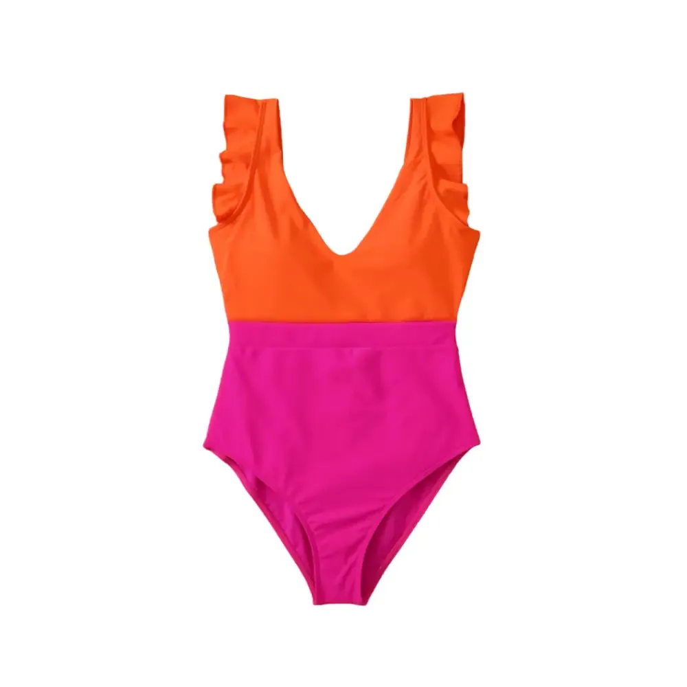 Ruffle One-Piece Swimsuit