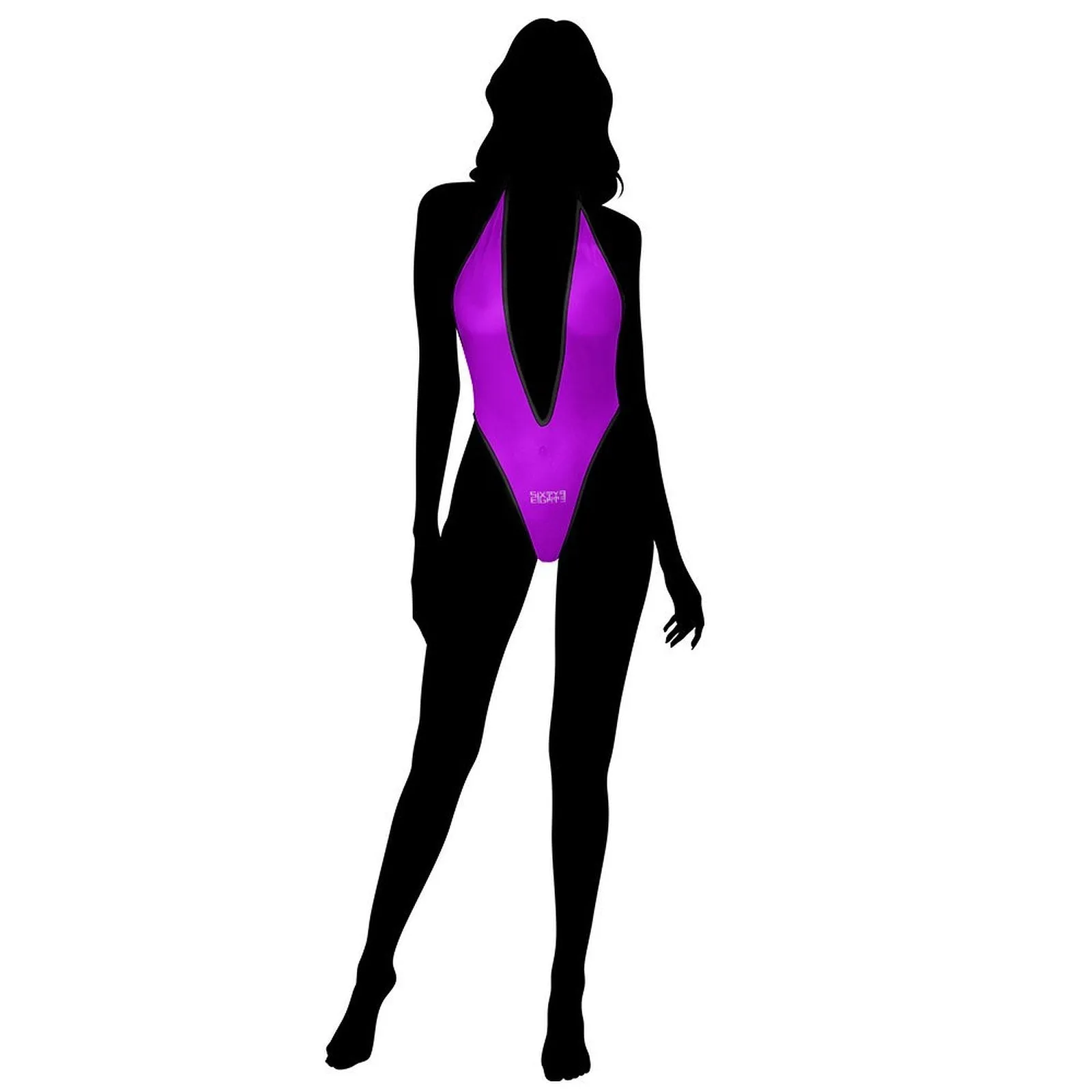 Sixty Eight 93 Logo White Grape Deep-V One Piece
