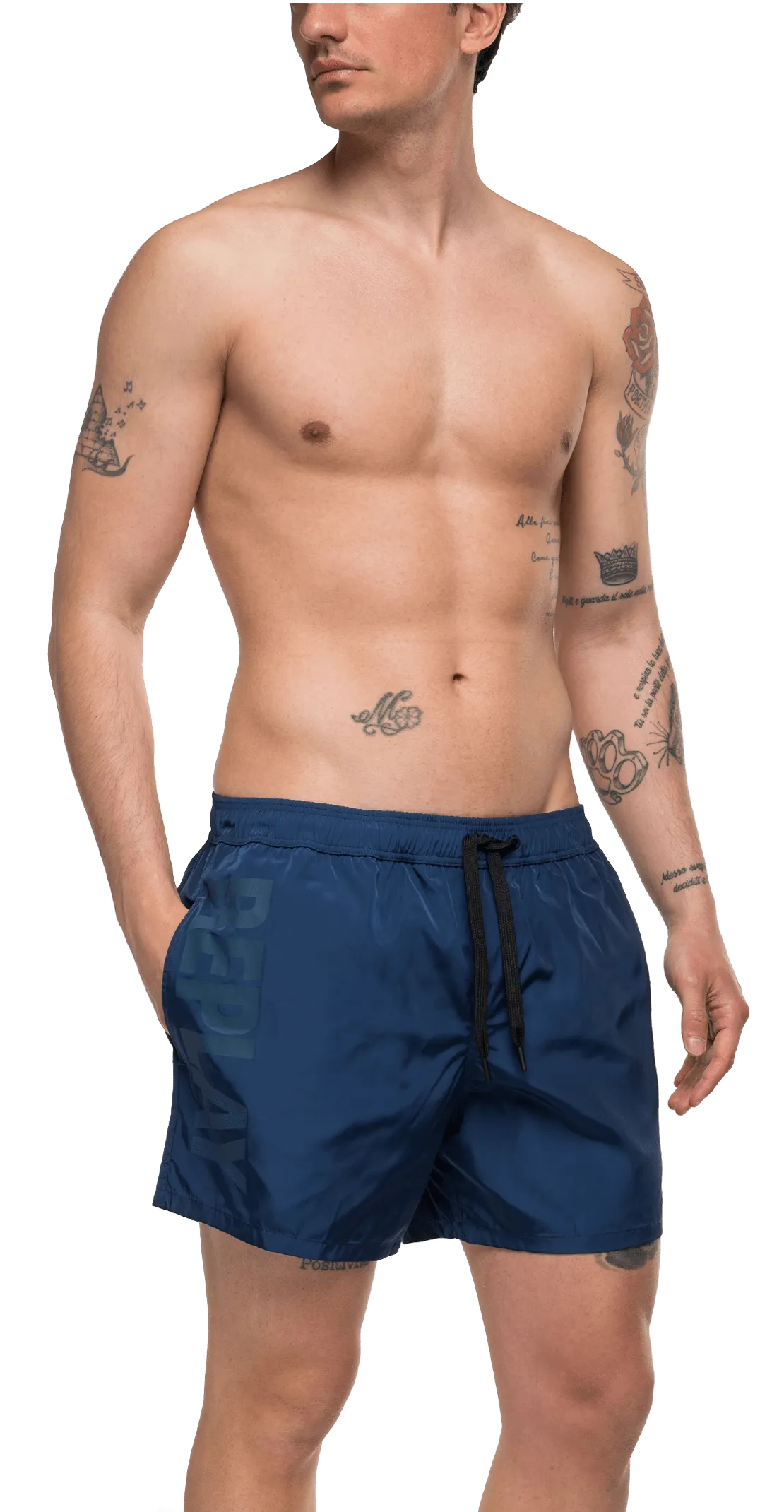 Solid-Coloured Replay Swimming Trunks