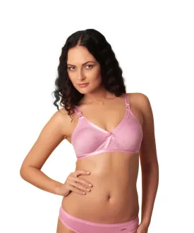 Sona M1003 Women Full Coverage Pink Non Padded Semaless T-Shirt Bra