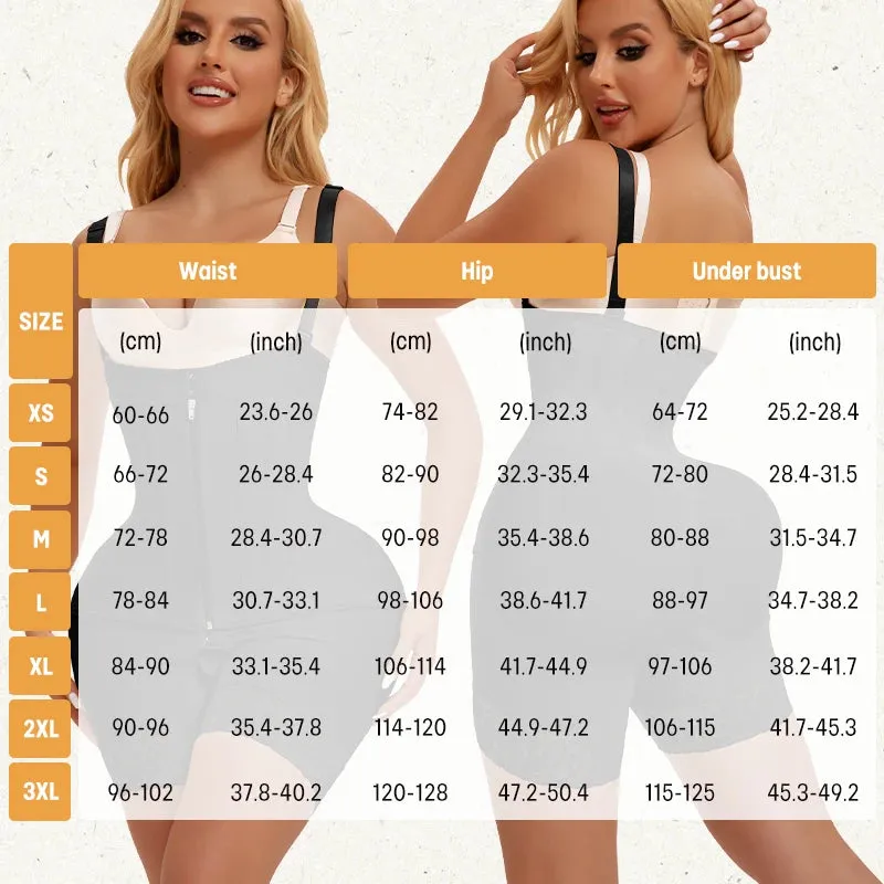 Trend4us Women's Shapewear Girdle Tummy Control Fajas Bodysuit