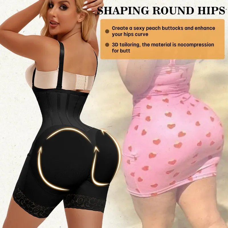 Trend4us Women's Shapewear Girdle Tummy Control Fajas Bodysuit