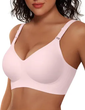 Vertvie Womens Wireless Bras No Underwire Push Up Bra Seamless Supportive Full Coverage Everyday Bras Regular and Plus Size
