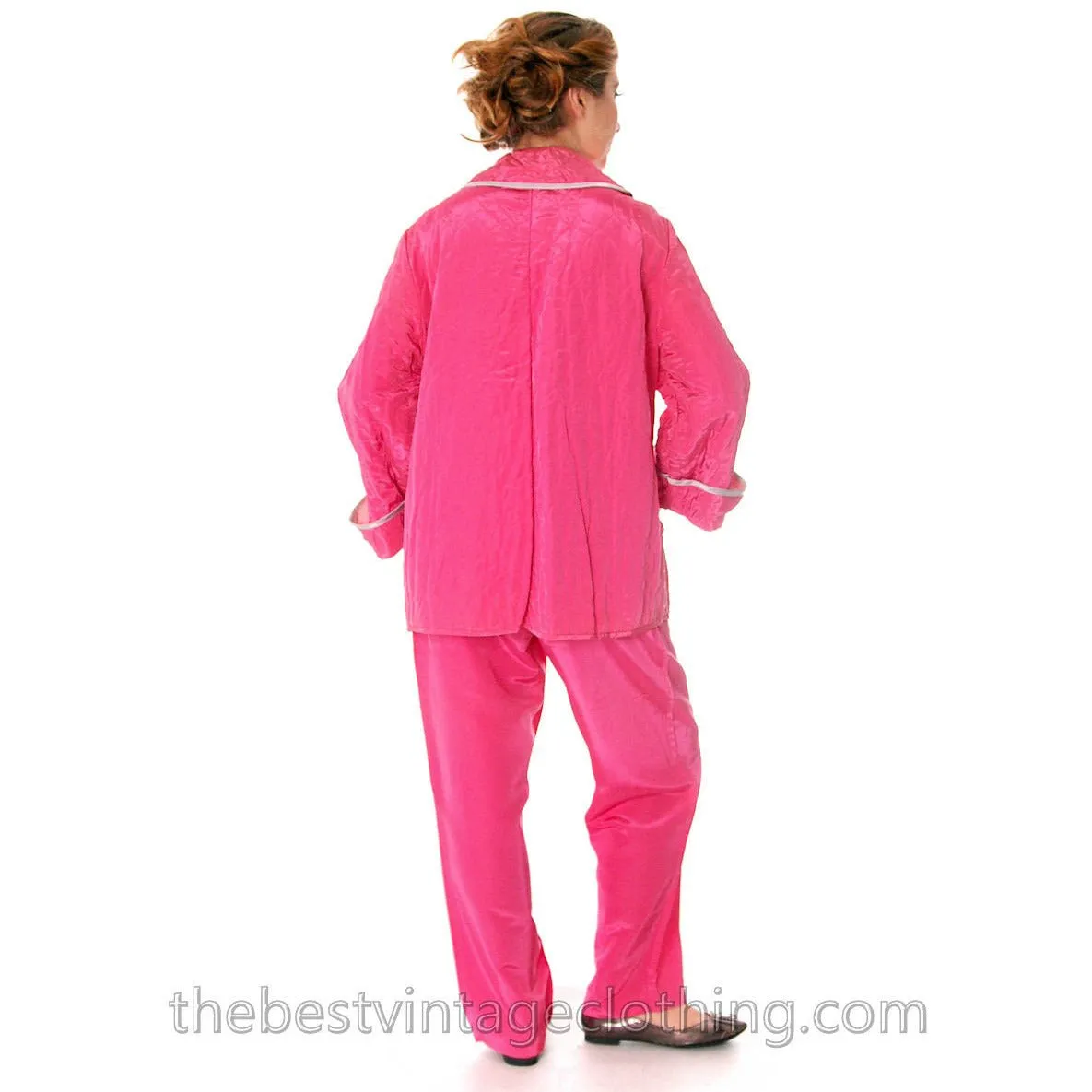 Vintage I Love Lucy Pajamas Womens Fuchsia Lyn Delle 1950s 46-28-40  US Size 6 Lyn Delle