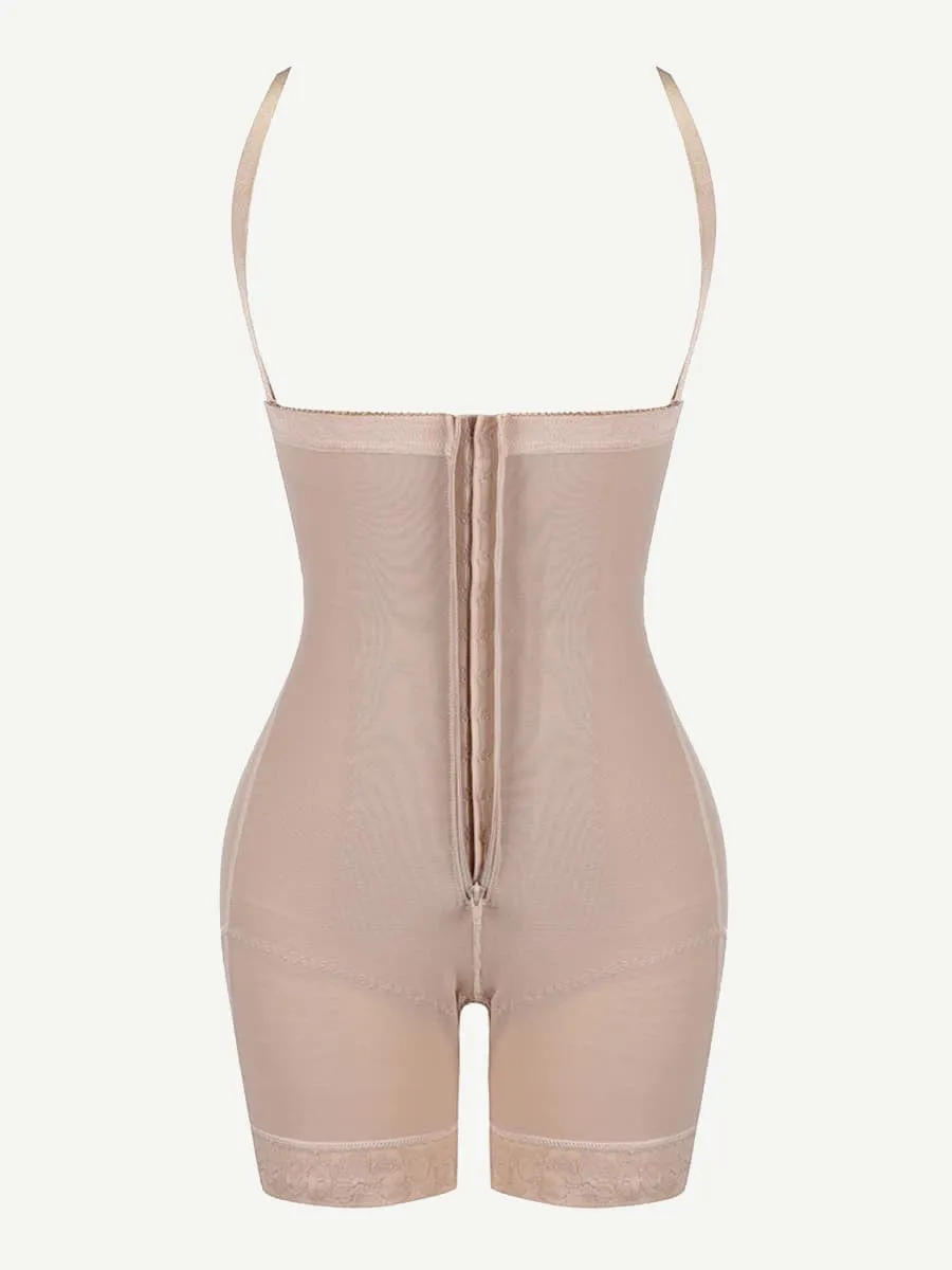 Wholesale Detachable Straps Post Surgery Full Body Shaper Zipper Abdominal Control