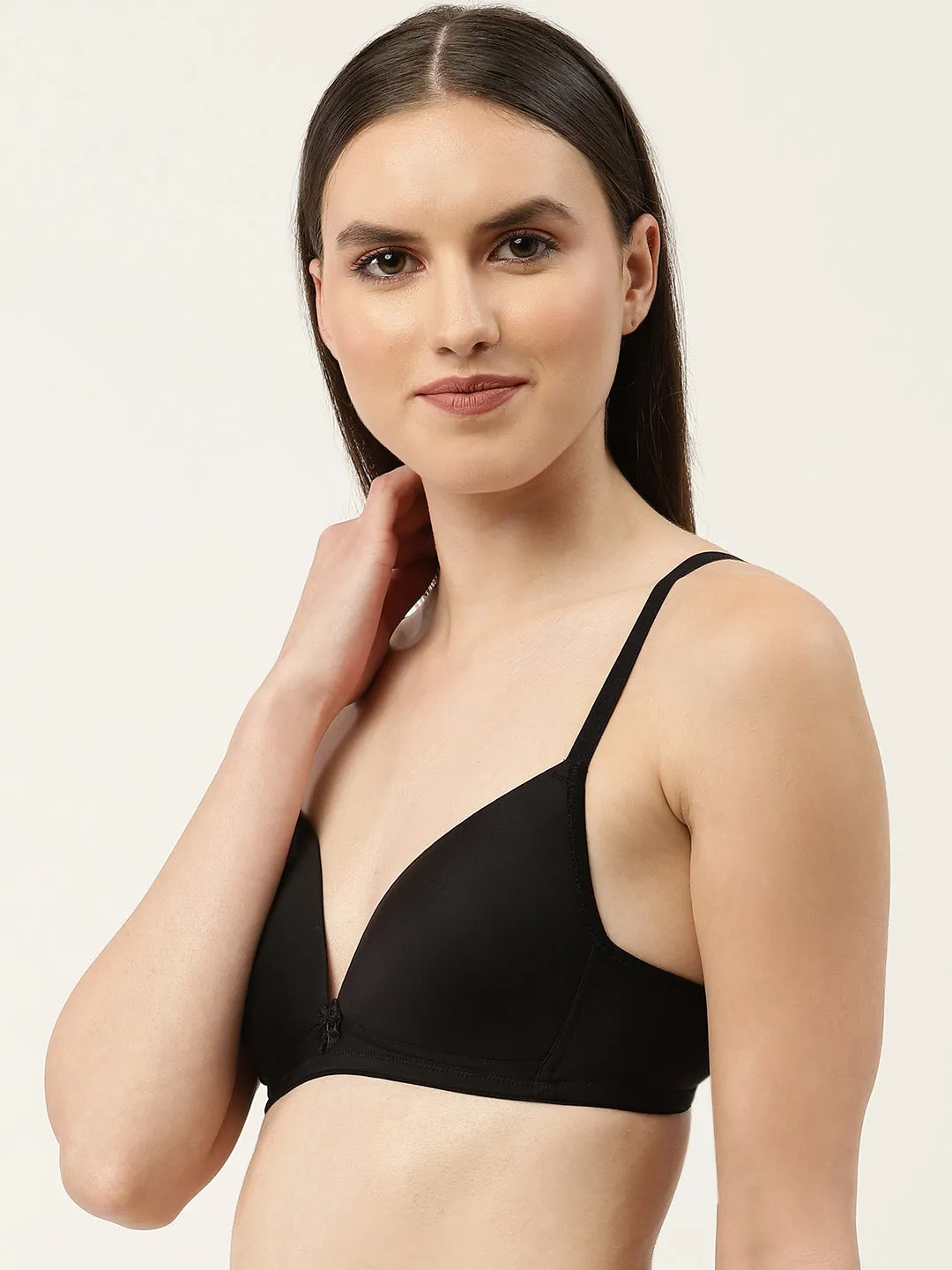Women's Solid Lightly Padded Plunge Bra | BRA-8007-1 |
