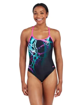 Zoggs Dynamo Print Sprintback Swimsuit